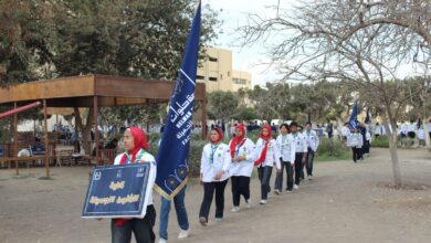 صورة فى إطار الاحتفال باليوبيل الذهبي للجامعة: افتتاح المهرجان الكشفي الـ45 والإرشادي الـ32 لجوالي وجوالات جامعة حلوان