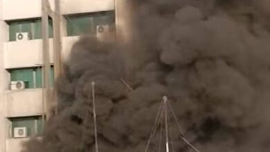 صورة حريق سنترال رمسيس يكشف إهمالا جسيما ويعكس فشلا ذريعاً في إدارة الأزمات !!