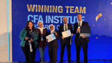 صورة طلاب تكنولوجيا الإدارة بالجامعة الألمانية يحصدون المركز الثاني في مسابقة CFA المحلية