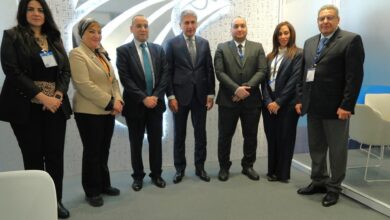 صورة جناح مصر للطيران ببورصة برلين يشهد نشاطًا مكثفًا واجتماعات تسويقية لتنشيط الحركة السياحية إلى مصر