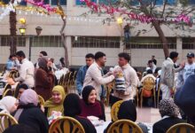 صورة إفطار جماعي رمضاني بجامعة حلوان التكنولوجية الدولية