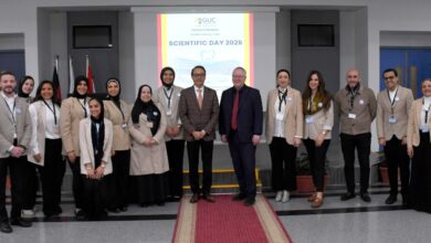 صورة كلية طب الأسنان بالجامعة الألمانية بالقاهرة تحتفي بأول دفعة طلابية في يومها العلمي الأول