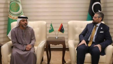 صورة ثابت والزعابي يبحثان بالقاهرة آفاق التعاون المشترك بين ليبيا والإمارات